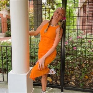 Princess Polly orange maxi dress